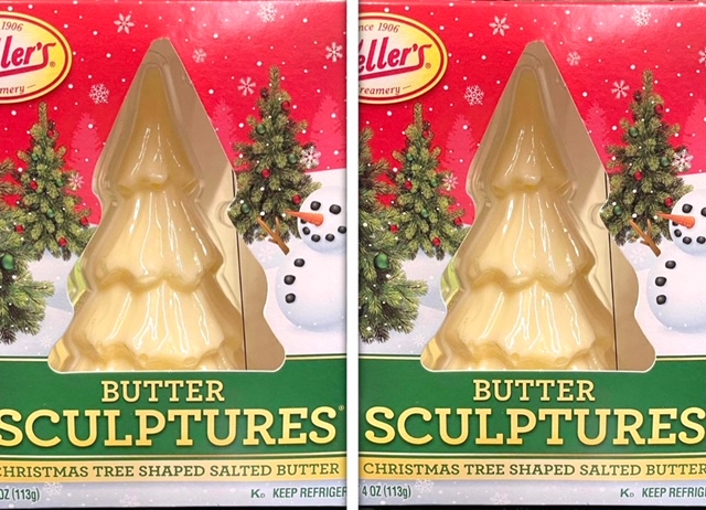 christmas tree butter sculpture 6